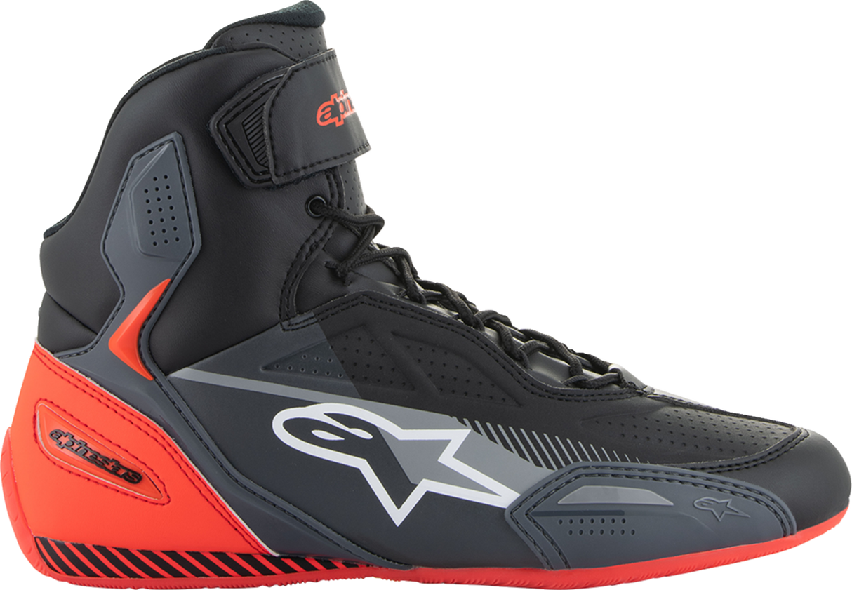 Zapatillas ALPINESTARS Faster-3 - Negro/Gris/Rojo - Talla 10.5 (EE. UU.) 2510219-1130-10.5
