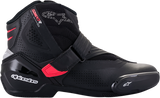 Botas ventiladas ALPINESTARS Stella SMX-1 R V2 para mujer - Negro/Rosa - Talla 11 de EE. UU. / 43 de UE 2224121-1839-43