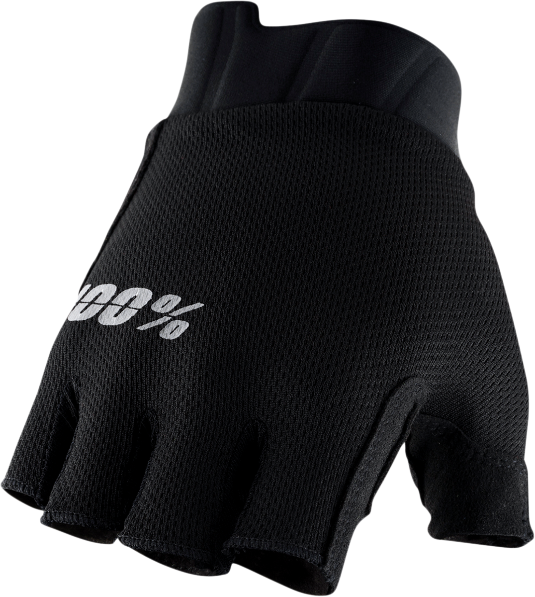 Guantes cortos 100% Exceeda - Negro - Mediano 10024-00001
