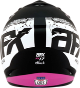 AFX FX-17 Motorcycle Helmet - Attack - Matte Black/Fuchsia - XL 0110-7170