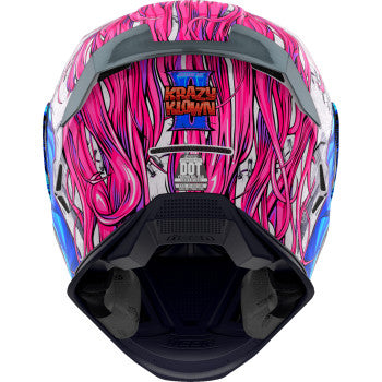 icon airframe gsxr helmet Pro - Tejas Libre - Glory Sculpted neck roll reduces jacket/suit interference Prolock positive shield locking system Five ICON Airframe Pro Topshelf Helmet
