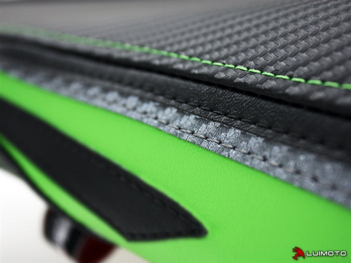 Luimoto Front Seat Cover, Sport Edition for Kawasaki ZX6R 2013-2018, Lime Green and Black