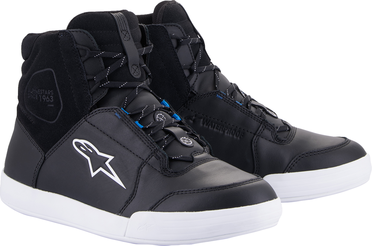 Zapatos ALPINESTARS Chrome - Impermeables - Negro/Blanco - Talla 8.5 (EE. UU.) 2543123-157-8.5