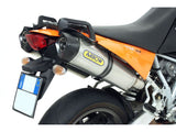 Silenciadores izquierdo y derecho homologados de titanio Arrow KTM 950 SM '06/09 con tapa de carbono (paquete de 72613)