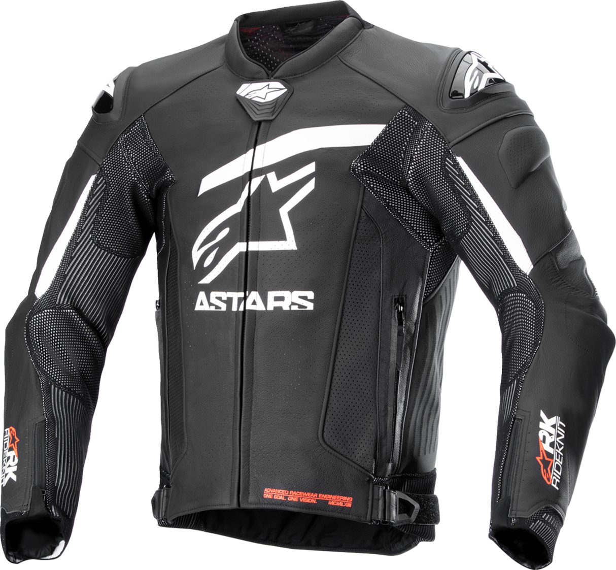 Chaqueta de cuero ALPINESTARS GP Plus R v4 Rideknit® - Negro/Blanco - 48 3100324-12-48