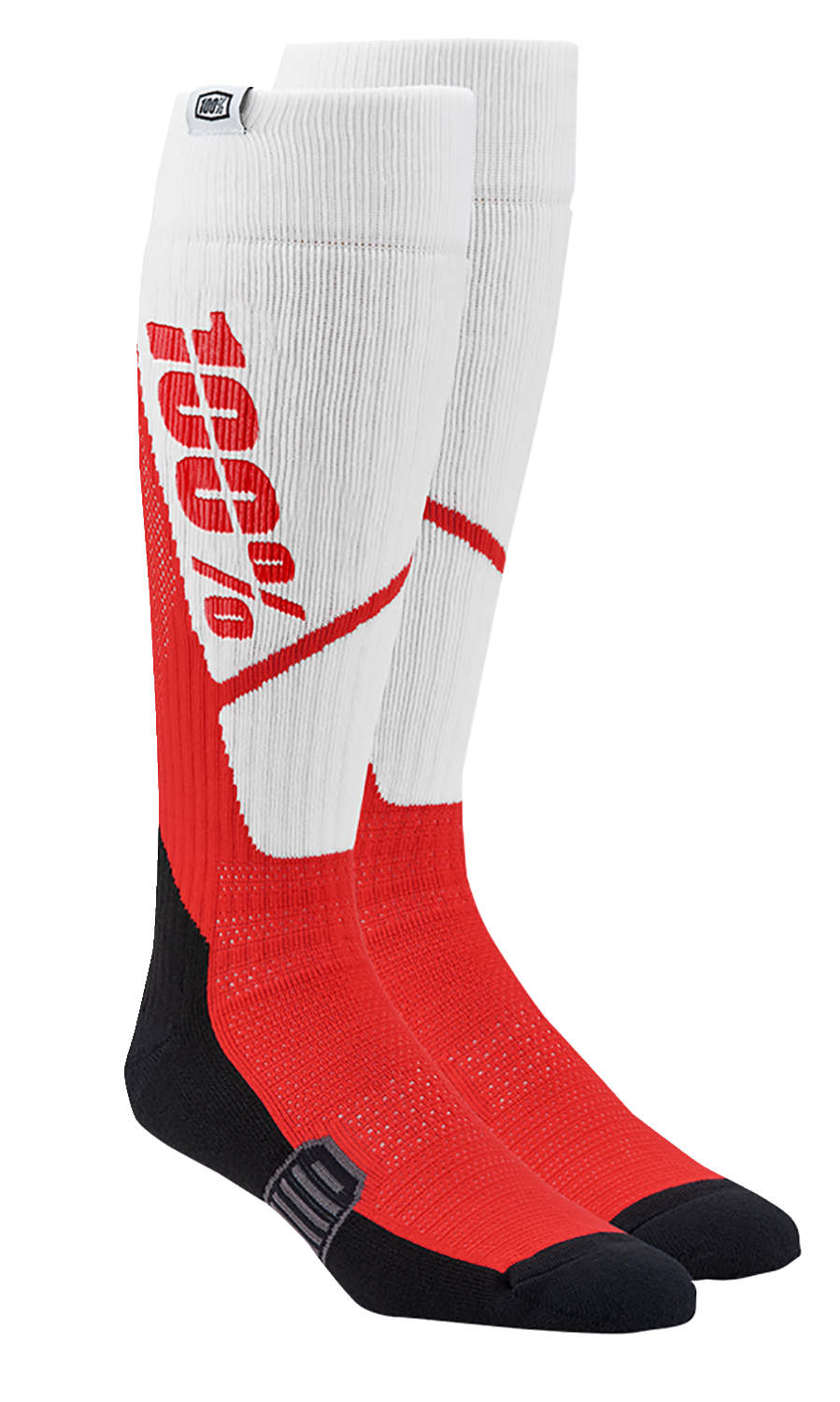 Calcetines de moto 100% Torque Comfort - Blanco/Rojo - Grande/XL 20053-00010