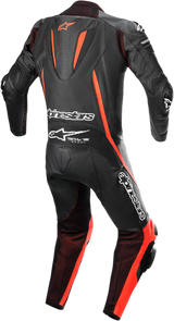 Traje de una pieza ALPINESTARS Fusion - Negro/Rojo Fluorescente - Talla 38 EE. UU. / 48 UE 3153022-1030-48