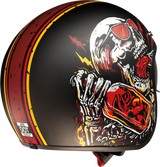 Casco de motocicleta Saturn Z1R - Devil Made Me - Negro/Rojo - Grande 0104-2819