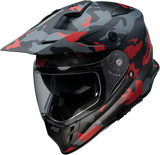 Casco de moto Z1R Range - Camuflaje - Rojo - Pequeño 0140-0094 
