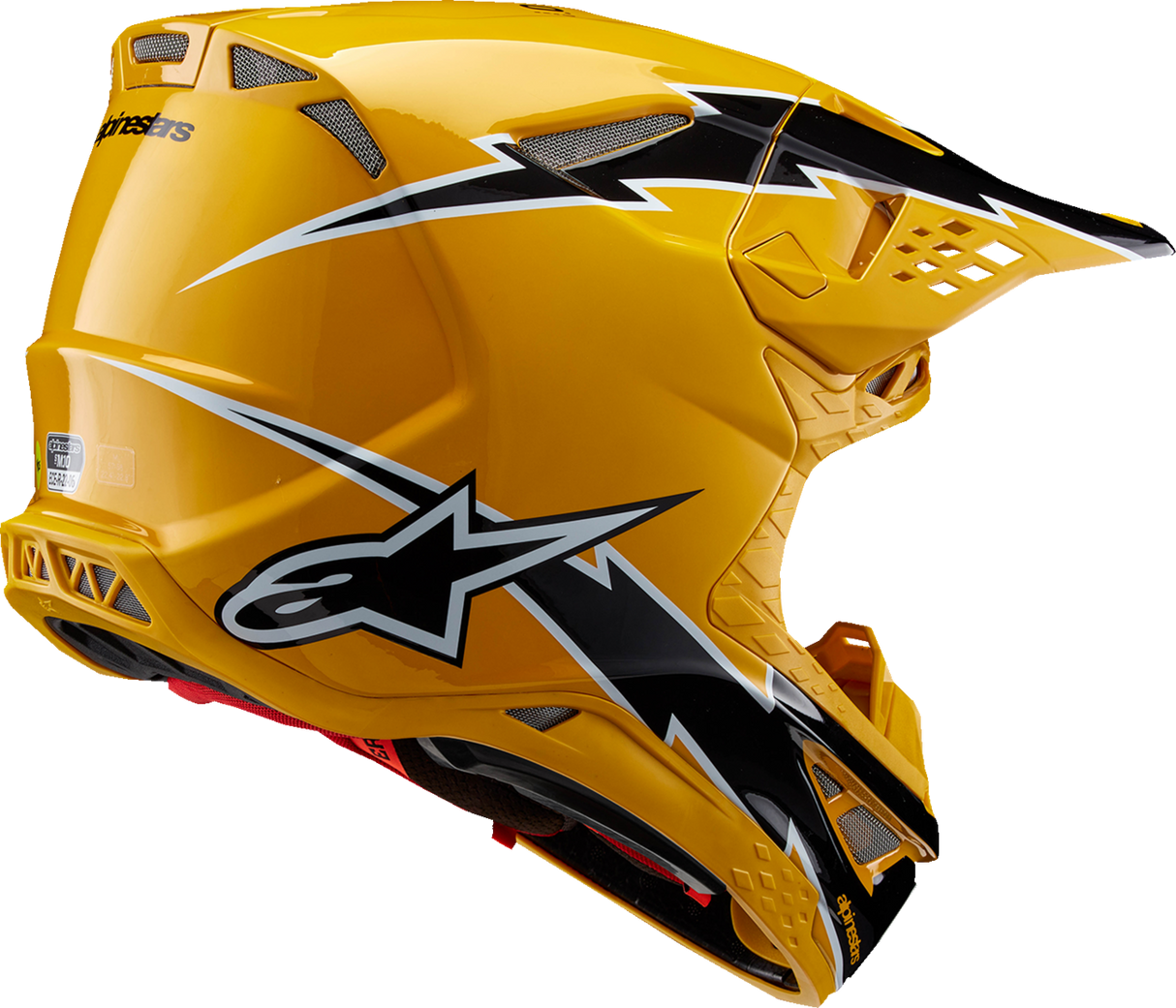 Casco de motocicleta ALPINESTARS Supertech M10 - Ampress - MIPS® - Negro brillante/Amarillo - Pequeño 8300823-1414-S
