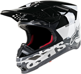 ALPINESTARS Supertech M8 Motorcycle Helmet - Radium - MIPS - White/Black/Mid Gray Glossy - Large 8301519-2182-LG