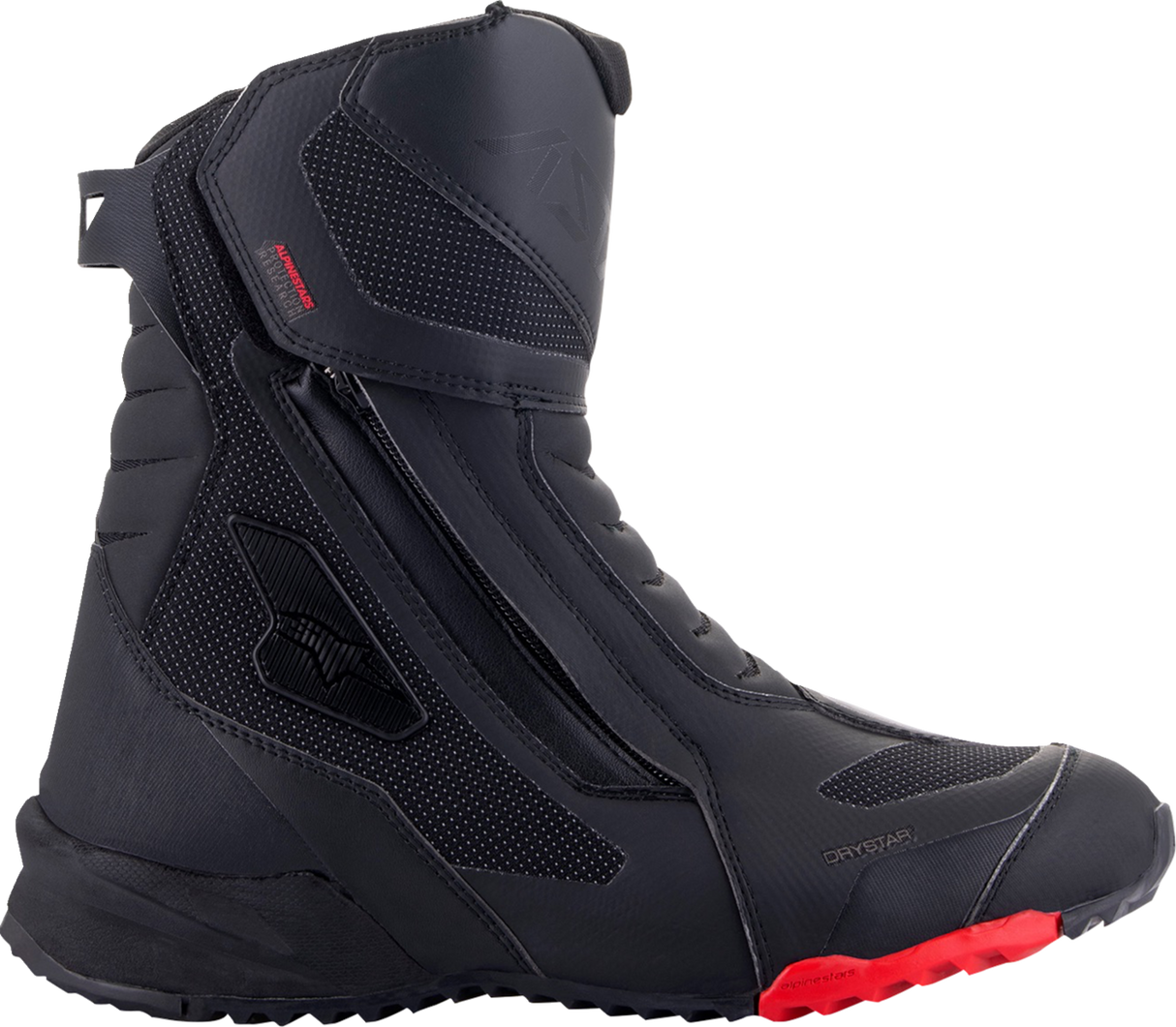 Botas ALPINESTARS RT-7 Drystar® - Negro/Rojo - Talla 10 de EE. UU. / 43 de UE 2443023-13-43