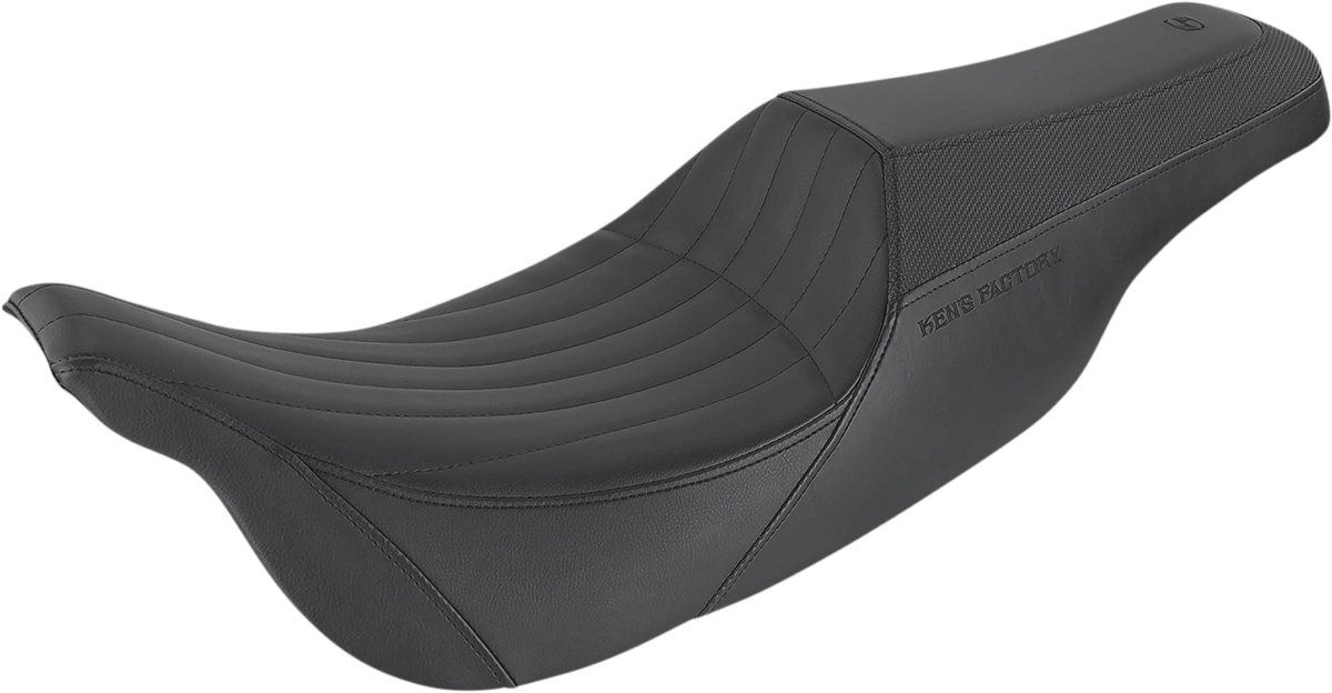 Asiento SADDLEMEN - Ken's Factory Pro Series - Pinza delantera/trasera lisa - Negro KEN80807 