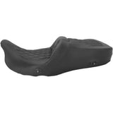 Asiento de sofá de carretera SADDLEMEN - sin respaldo - Costuras de celosía completas - Calefacción - FLH 808-07B-182HCT '08-'23 