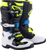 Botas ALPINESTARS Youth Tech 7S - Negro/Azul/Amarillo - Talla 4 de EE. UU. 2015017-1795-4