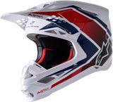 Casco de motocicleta ALPINESTARS Supertech M10 - Meta 2 - MIPS® - Blanco/Rojo/Azul - Pequeño 8300422-2378-SM