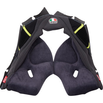 Almohadillas para mejillas AGV Pista GP RR - Gris/Amarillo - Grande 2018500056499L
