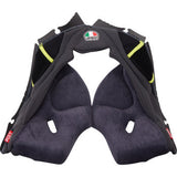 Almohadillas para mejillas AGV Pista GP RR - Gris/Amarillo - Grande 2018500056499L
