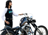 Camiseta raglán BILTWELL 1985 para mujer - Negro/Blanco - Talla grande 8144-060-004 