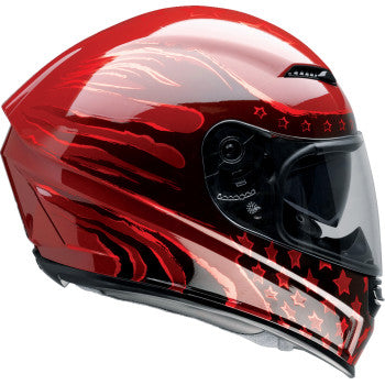 Z1R, Z1R Jackal Patriot Helmet in Red – Intermediate Oval Fit, 3XL