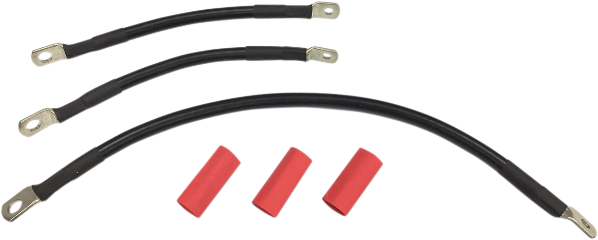 Juego de cables de batería negros DRAG SPECIALTIES - Dyna E25-0091B-T3 '91-'93