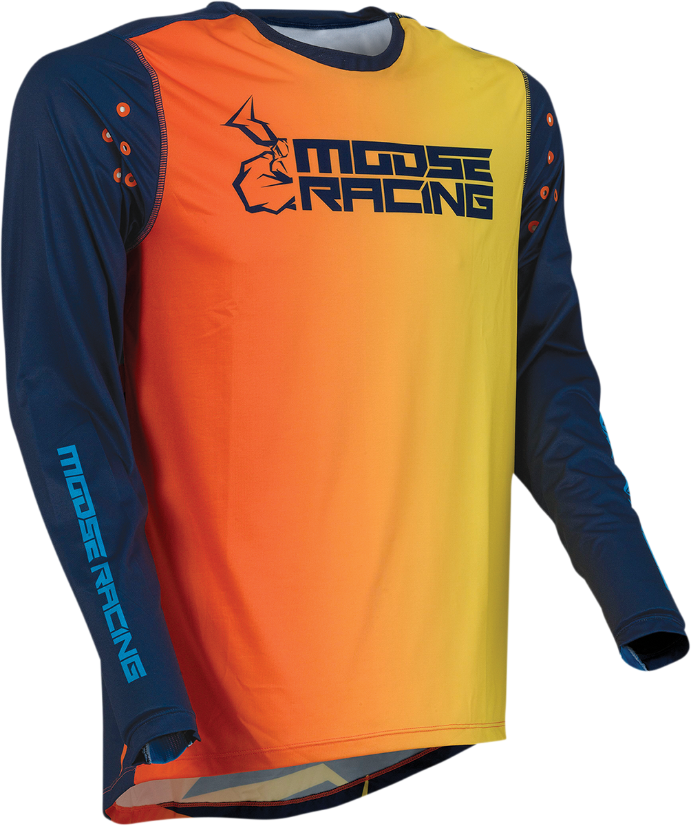 Camiseta Agroid de MOOSE RACING - Azul marino/naranja - Talla pequeña 2910-6404 