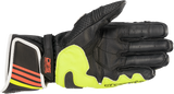 Guantes ALPINESTARS GP Plus R v2 - Gris metalizado/Negro/Amarillo fluo/Rojo fluo - Grandes 3556520-9135-L