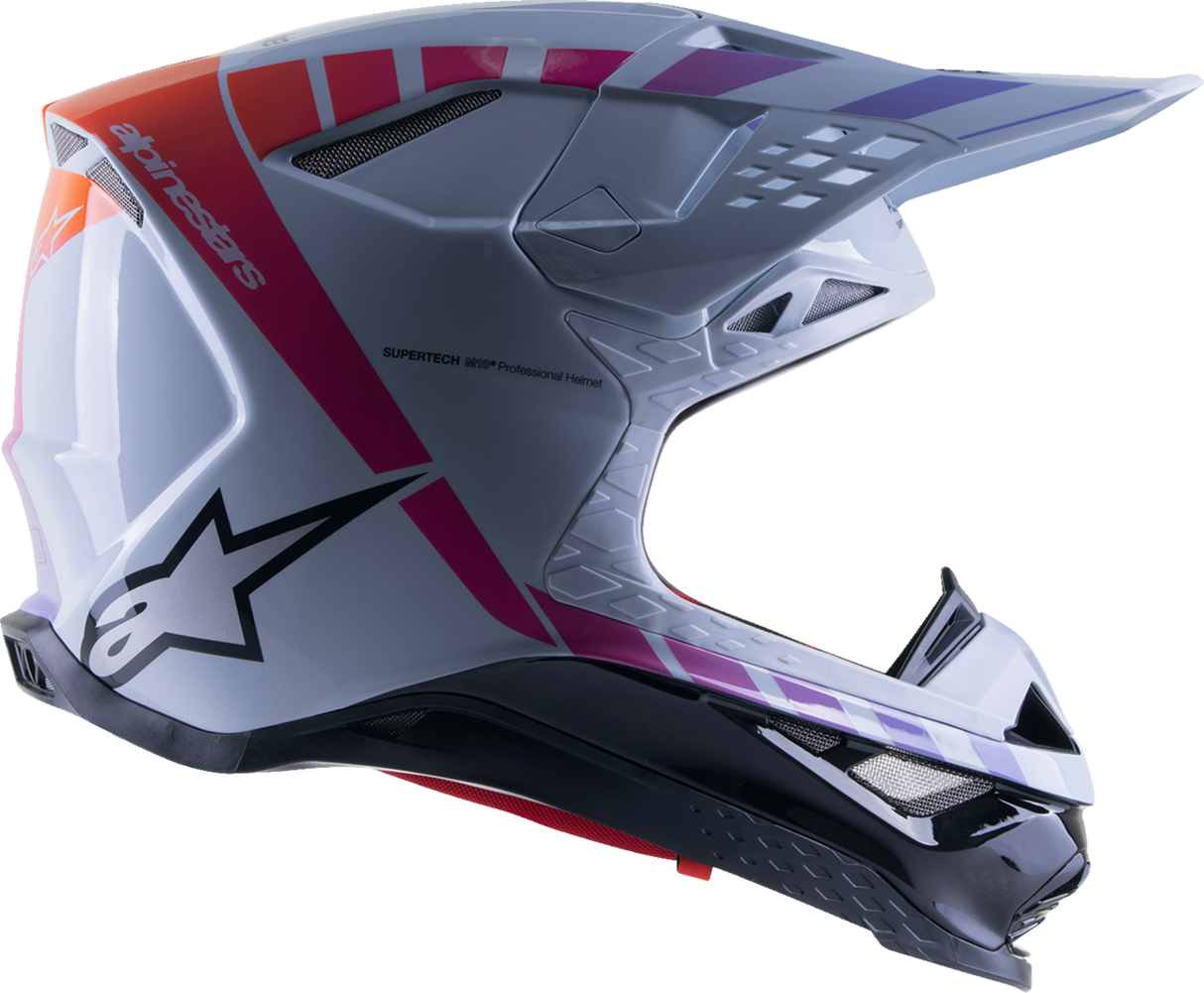 Casco de motocicleta ALPINESTARS Supertech M10 - Daytona - MIPS® - Gris neblina/Naranja fluorescente/Rodamina - XL 8302423-9243-XL