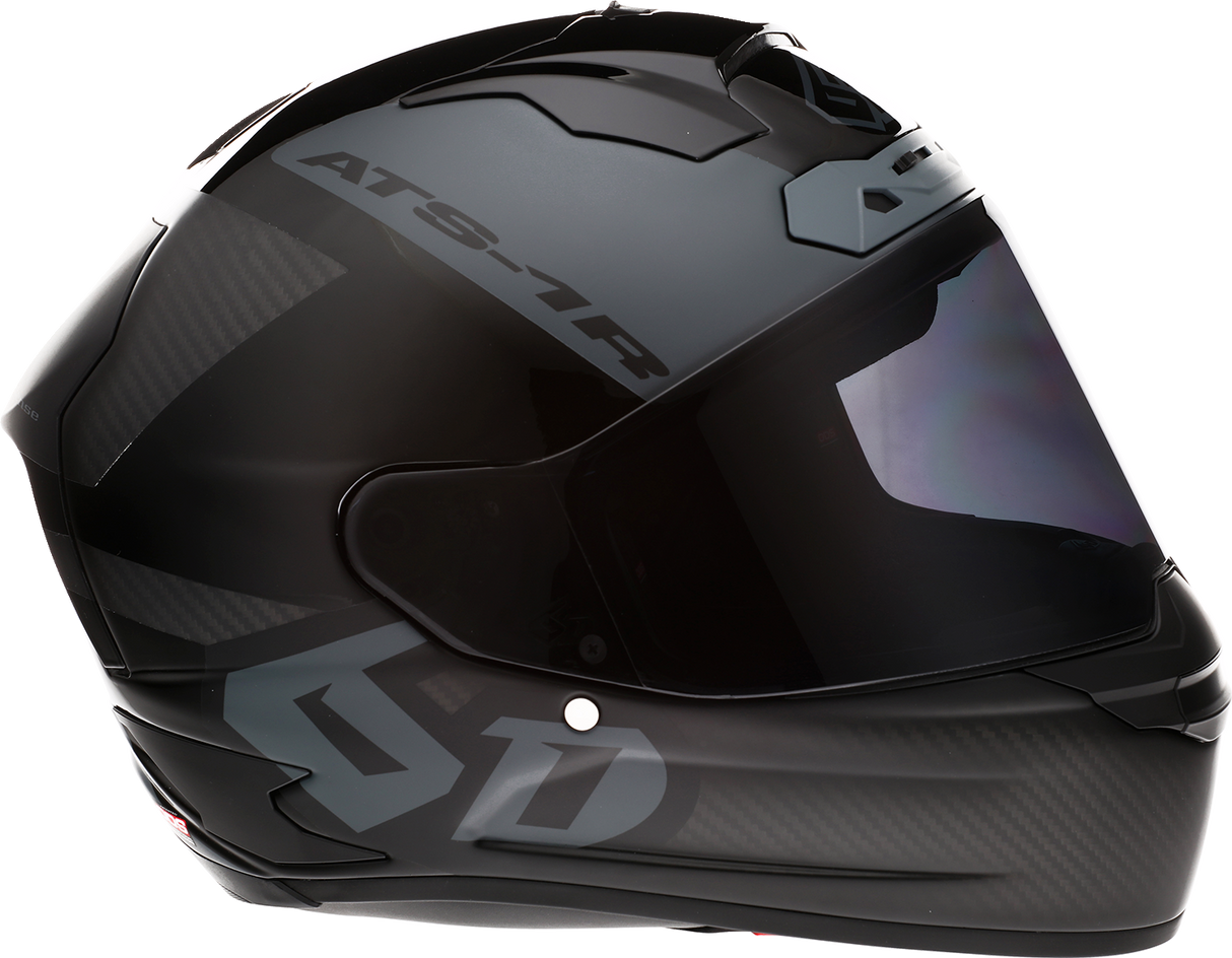 Casco de motocicleta 6D ATS-1R - Wyman - Negro/Gris - Talla 2XL 30-0709 