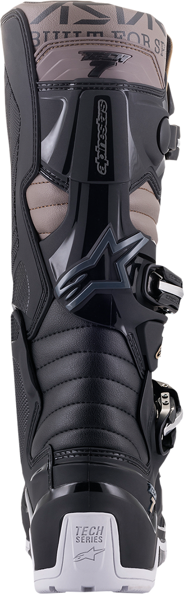 Botas ALPINESTARS Tech 7 Enduro Drystar® - Negro/Gris/Dorado - Talla 12 de EE. UU. 2012620-1959-12