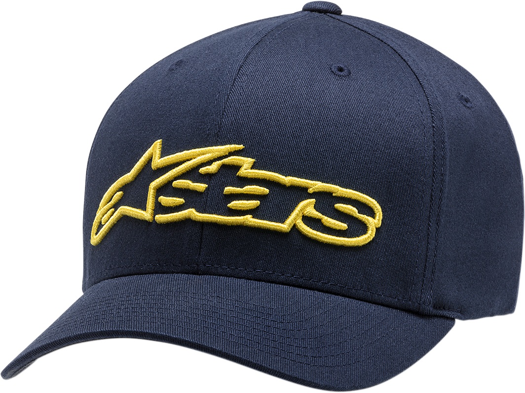 Gorra ALPINESTARS Blaze Flexfit® - Azul marino/Amarillo - Talla pequeña/mediana 1039810057050SM