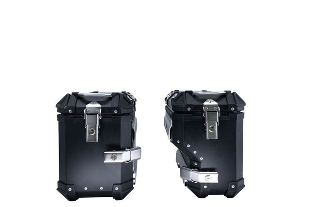 KTM 890 Adventure R/Rally 2021-2024 GPR Tech 38+32L Aluminum Side Cases, Black with Pannier Holders - photo 1