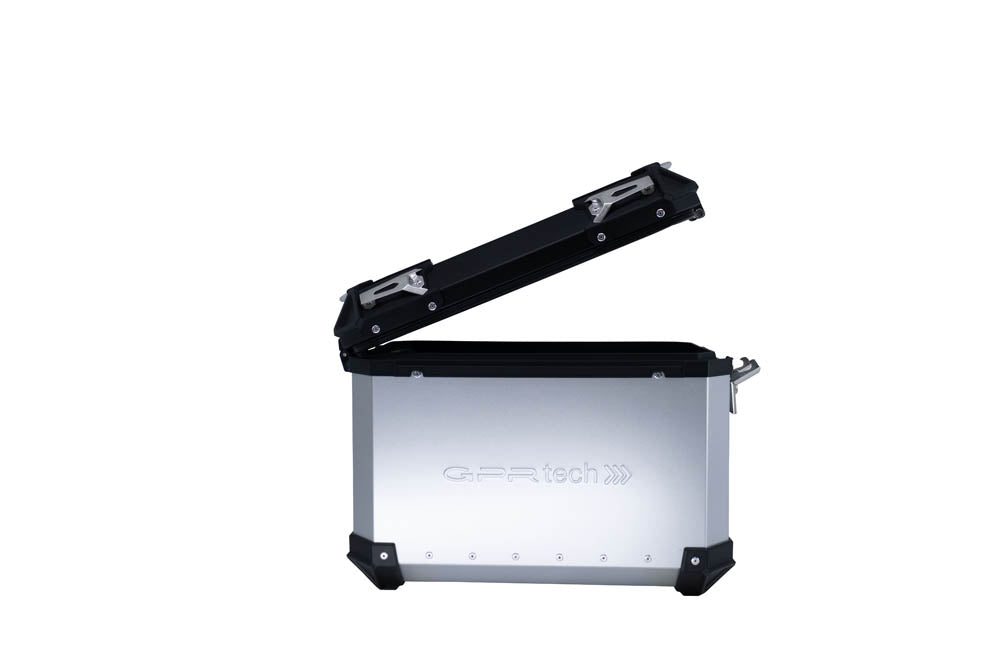 Benelli TRK 502 2021-2024 GPR Tech 38+38L Aluminum Side Cases, Silver with Pannier Holders - photo 4