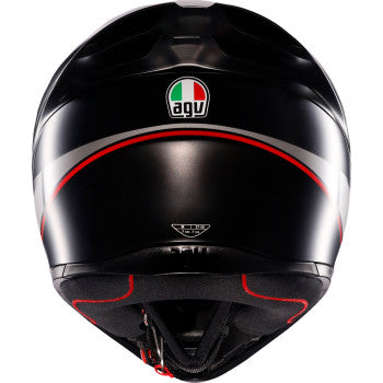 agv k1 black red AGV K1 S Motorcycle Helmet - Lap - Matte Black/Gray/Red