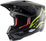 Casco de motocicleta ALPINESTARS SM5 - Compass - Negro mate/Amarillo fluorescente - Grande 8303321-1559-LG