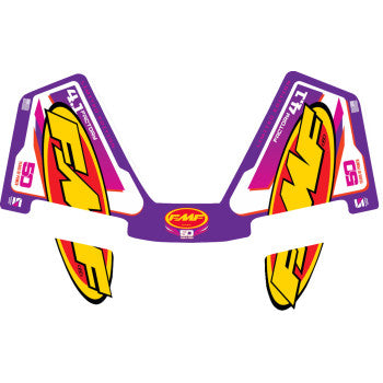 Calcomanía de repuesto para escape FMF, diseño retro de Yamaha Factory Wrap - RCT 4.1 014855 