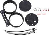 Soporte de calibre doble DRAG SPECIALTIES - Negro arrugado PLACA DE RESPALDO NEGRO ARRUGADO T21-6924WB