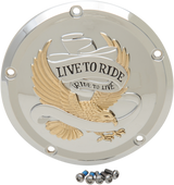ESPECIALIDADES DE DRAG Cubierta para Derby Live to Ride - 5 agujeros - Dorado D33-0110GA