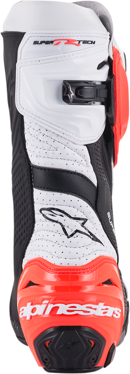 Botas ALPINESTARS Supertech V - Negro/Rojo Fluo/Blanco - Talla 9.5 EE. UU. / 44 UE 2220121-124-44