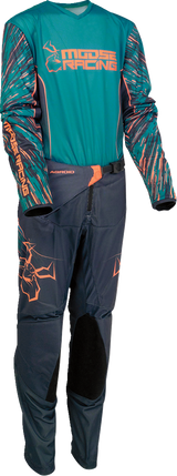 Camiseta Agroid para jóvenes de MOOSE RACING - Azul/Naranja - Talla grande 2912-2332 
