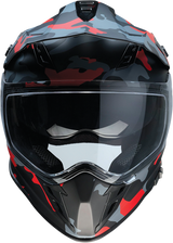 Casco de moto Z1R Range - Camuflaje - Rojo - Pequeño 0140-0094 