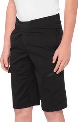 Pantalones cortos Ridecamp 100 % para jóvenes - Negro - Talla 28 de EE. UU. 40033-00003