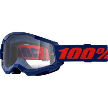 100% Strata 2 Goggles - Navy - Clear  50027-00021