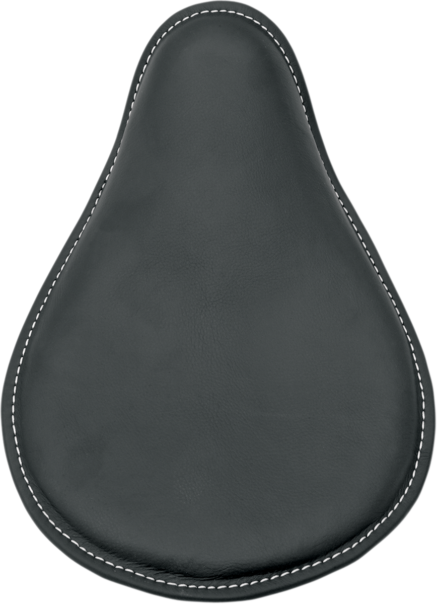 Asiento DRAG SPECIALTIES - Spring Solo - Perfil bajo - Pequeño - Cuero negro/Costuras blancas 0806-0028