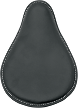 Asiento DRAG SPECIALTIES - Spring Solo - Perfil bajo - Pequeño - Cuero negro/Costuras blancas 0806-0028