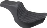 Asiento Predator III de DRAG SPECIALTIES - Doble diamante - Costuras negras 0802-1267