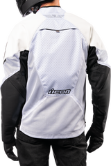 Chaqueta de cuero ICON Mesh AF™ - Blanca - Talla grande 2810-3904