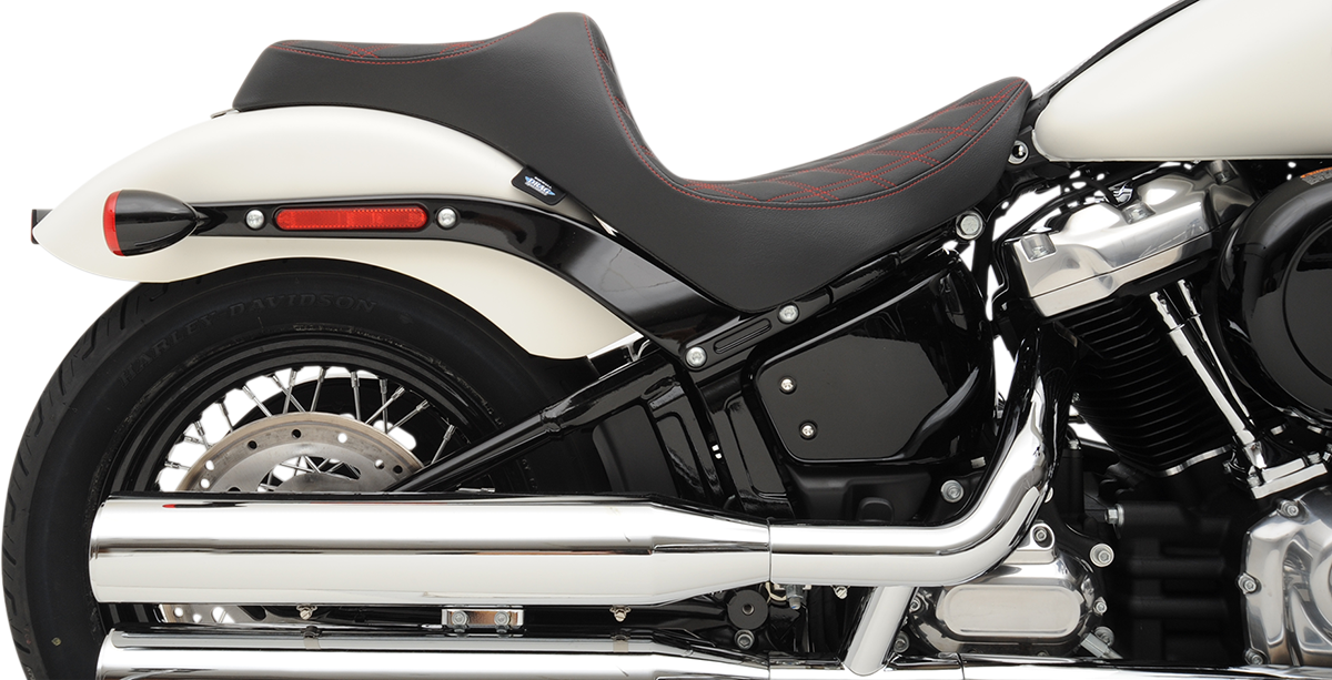 DRAG SPECIALTIES Predator III Seat - Double Diamond - Red