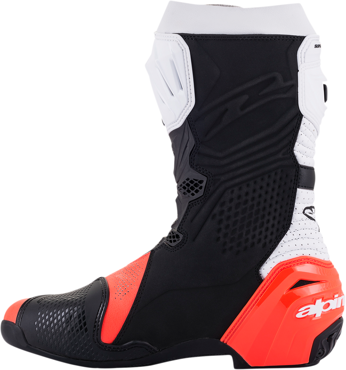 Botas ALPINESTARS Supertech V - Negro/Rojo Fluo/Blanco - Talla 6 EE. UU. / 39 UE 2220121-124-39
