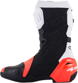 Botas ALPINESTARS Supertech V - Negro/Rojo Fluo/Blanco - Talla 6 EE. UU. / 39 UE 2220121-124-39